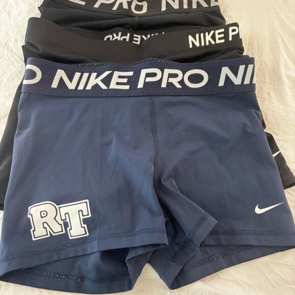 NIKE PRO Compression Running Athletic Activewear Lot Women's Navy Black 3 Shorts - Picture 2 of 4